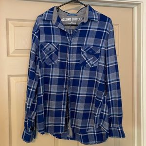 Mossimo Supply Co - Plaid Flannel Shirt - Mens Size Large - EUC